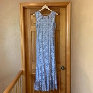 Silver Evening Gown Prom Dress